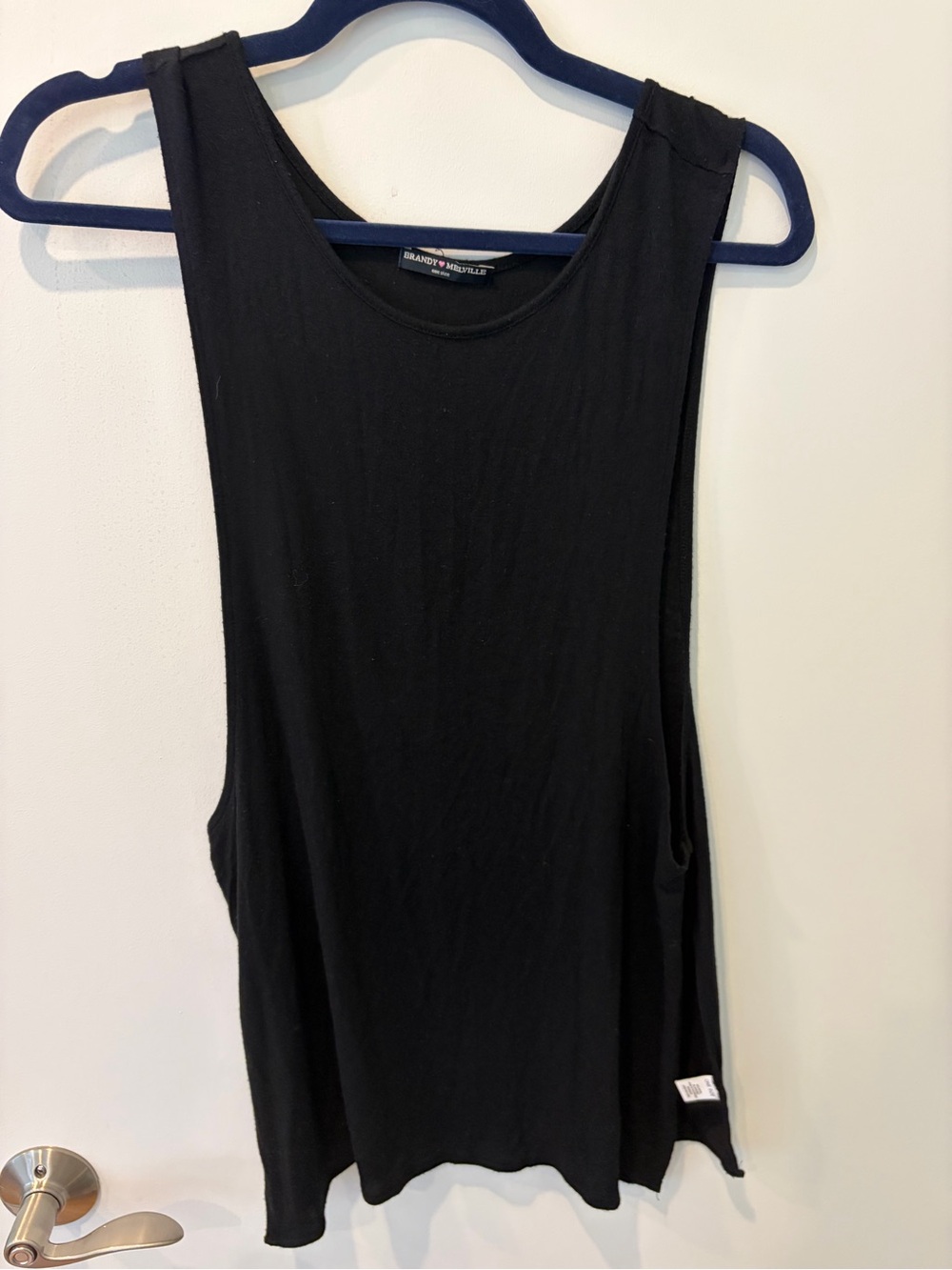 Brandy Melville Black Wide-Arm Muscle Tank